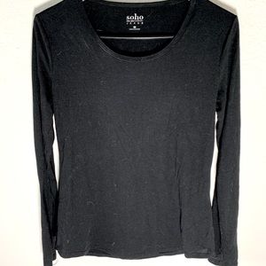 Black SOHO Long Sleeve T Shirt